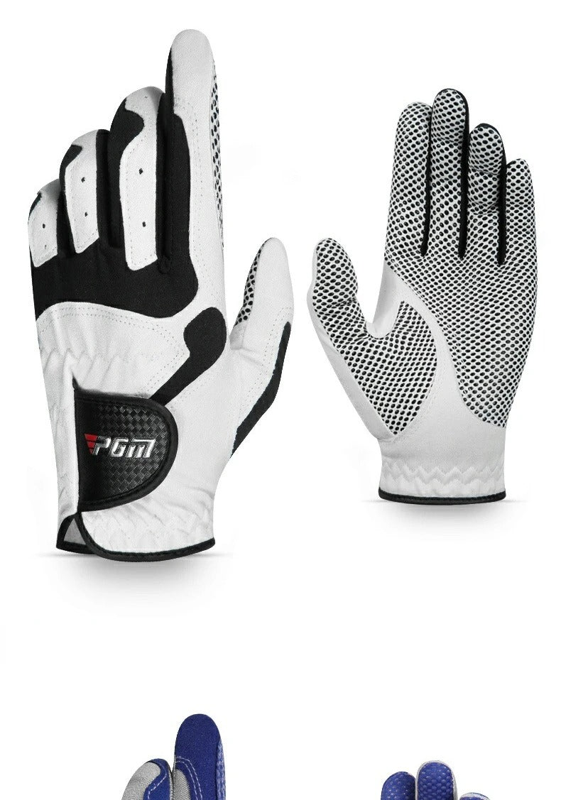 PGM Professional Golf Gloves Microfiber Cloth Fabric Breathable Non-Slip Gloves Club Swing Putting Training Gloves
