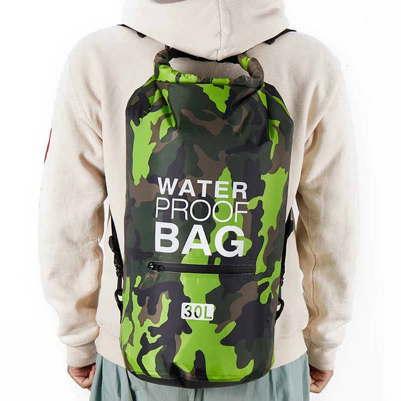15L Waterproof Dry Bags With Wet Separation Pocket Backpack For Kayaking Boating Swimming Outdoor Sports Bag XAZ9